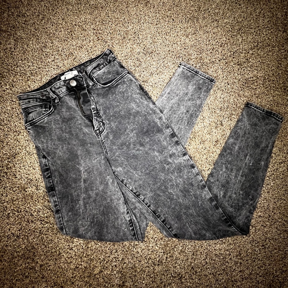 Forever 21 High-Rise Acid Wash Skinny Jeans – Size 27